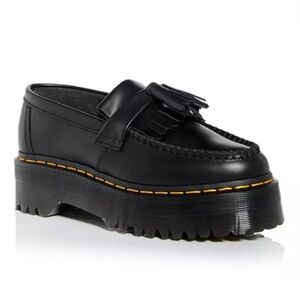 Dr Martens Women's Adrian Quad Kiltie Platform Leather Loafers Tassel Shoe Sz 7